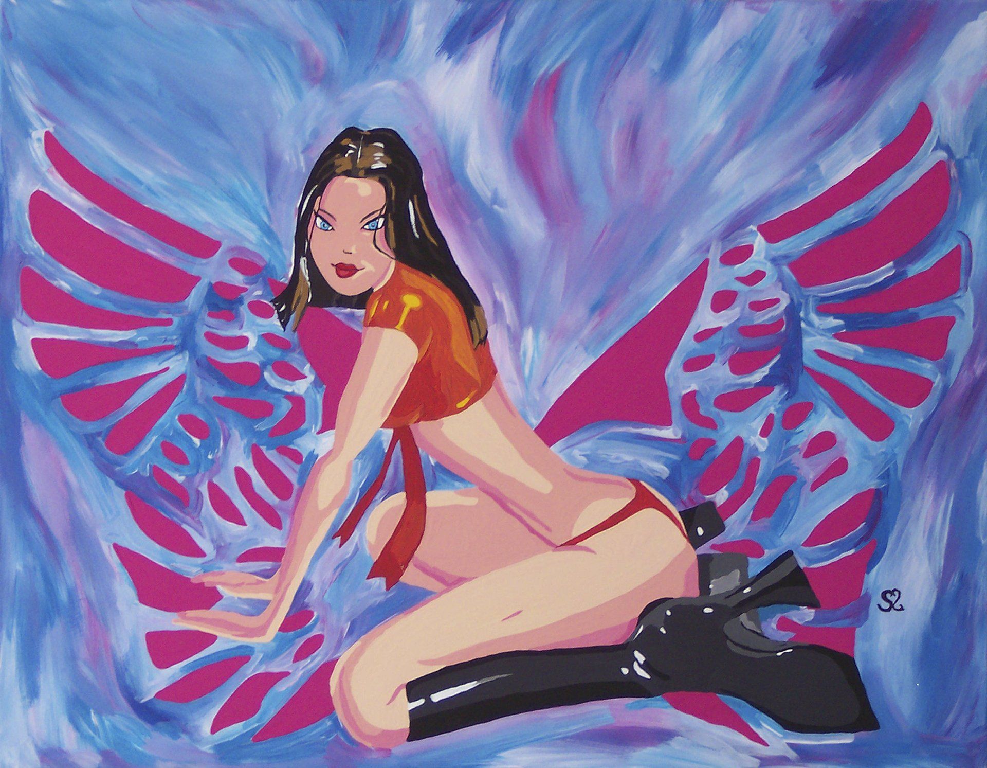 Peinture de femme sexy.