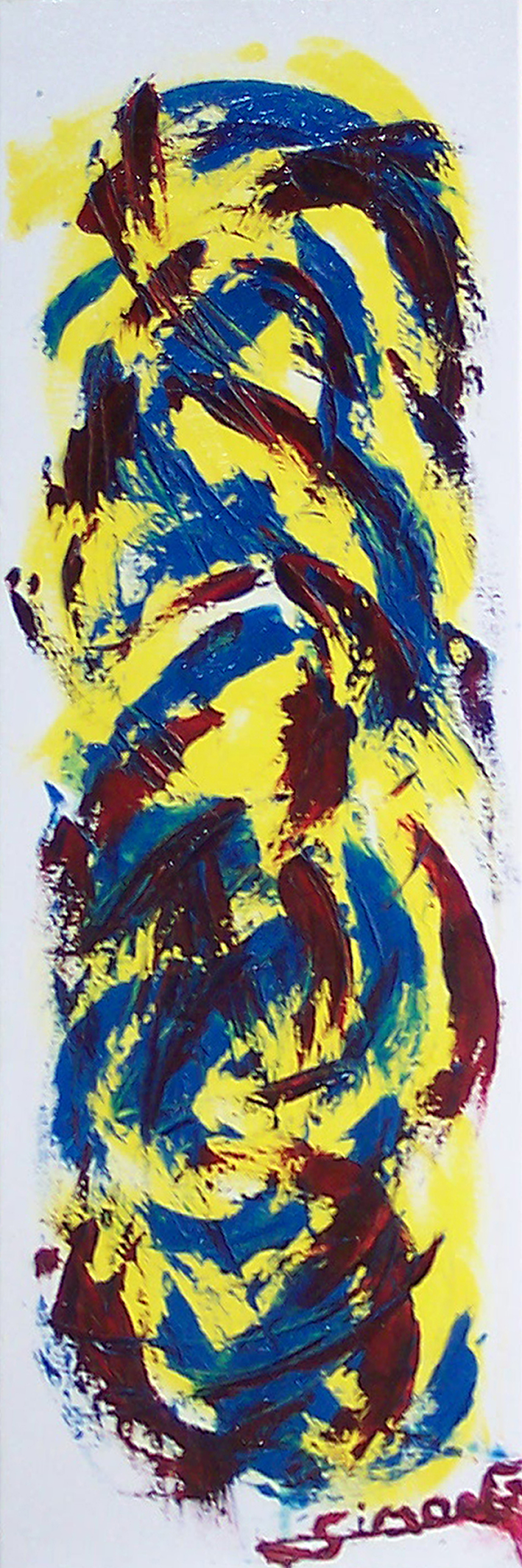 Oeuvre qui parle d'un simple moment de la vie de l'artiste jaym qui s'est essayé à la peinture à l'huile.