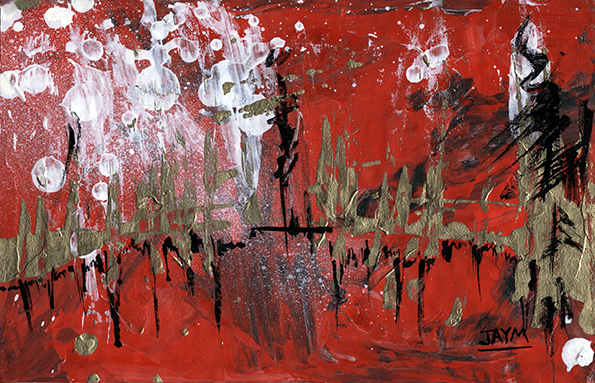 Même la vie est éphémère, tout disparaitra un jour et sera remplacer ou détruit à tout jamais, acrylique philosphique signé par un artiste auvergnat JAYM