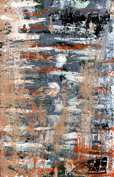 IL arrive que notre esprit soit dans l'incertitude, un brouillard mental. Tableau signé JAYM