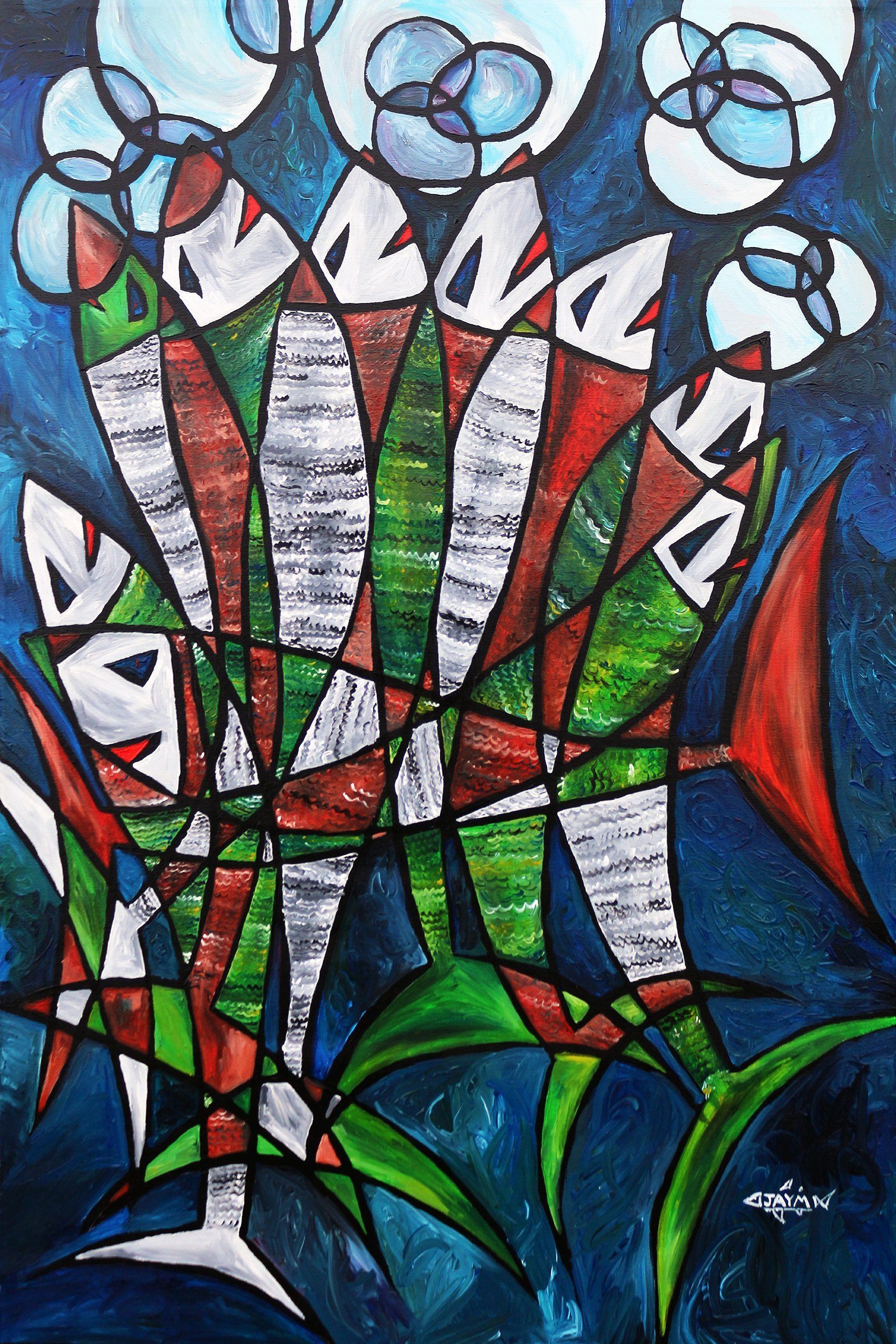 Sardine en boite, artiste d'auvergne, plasticien du puy-de-dôme, oeuvre signé JAYM, acrylique, peinture galerie d'art. a ce qu'on est serré au fond de cette boite.