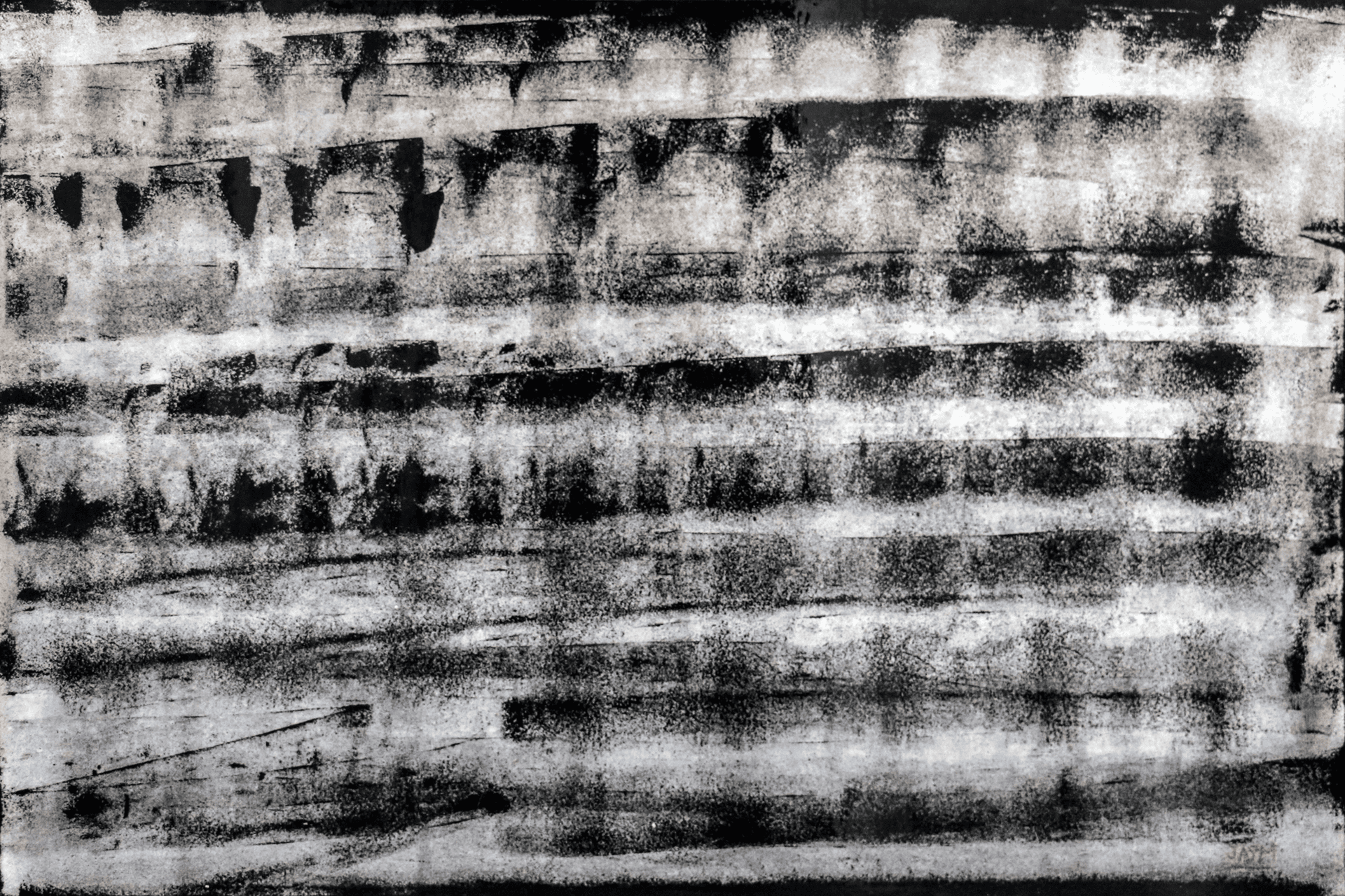 Tableau représentant les vagues sur l'ecume de l'eau, un apaisement. Oeuvre unique signé JAYM, artiste proche de Clermont-Ferrand dans le 63.