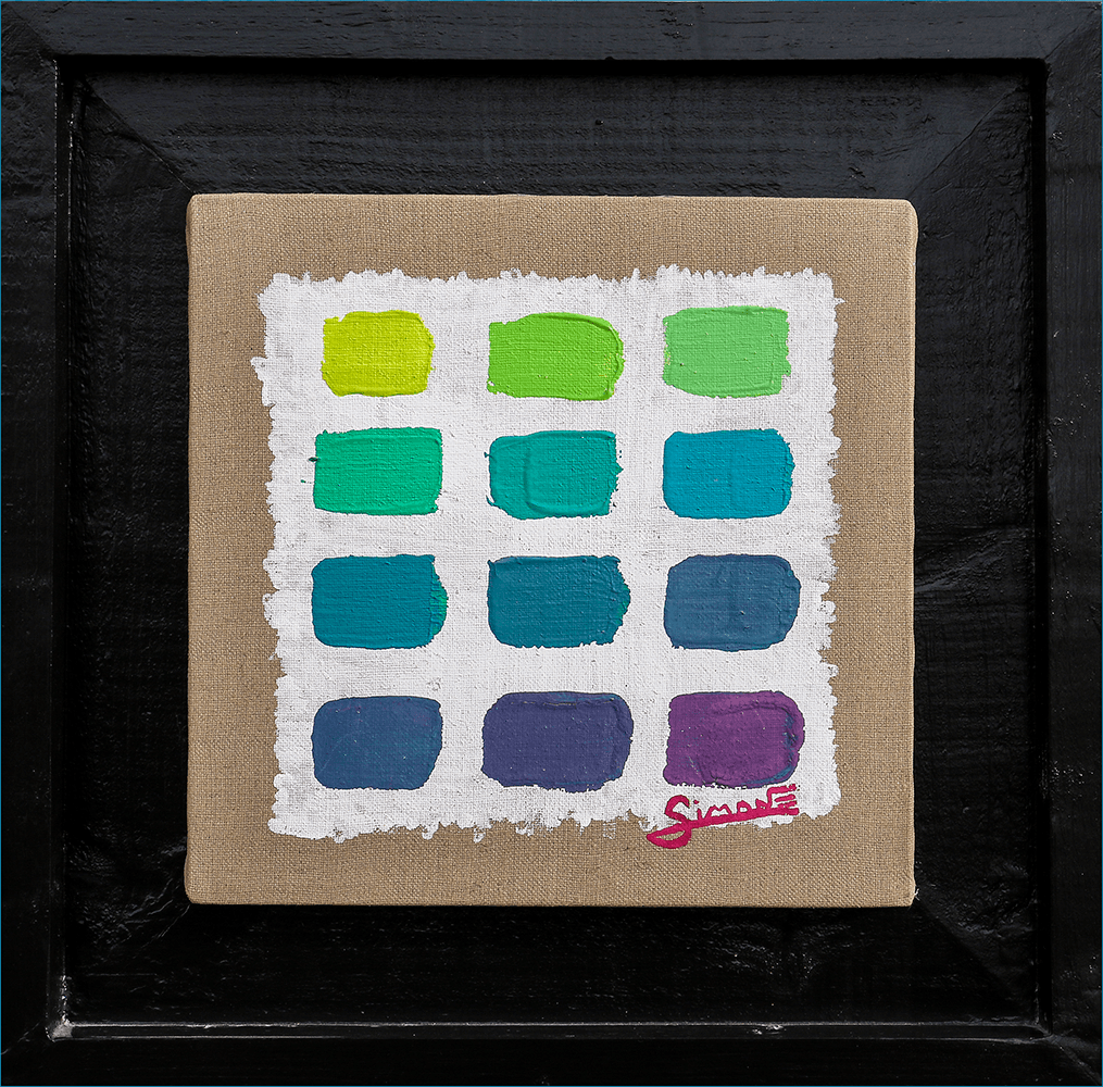 Petite acrylique 30x30 centimètre, peinte à la main et vernit, signé par l'artiste JAYM, elle a été vendue via Le Boncoin.