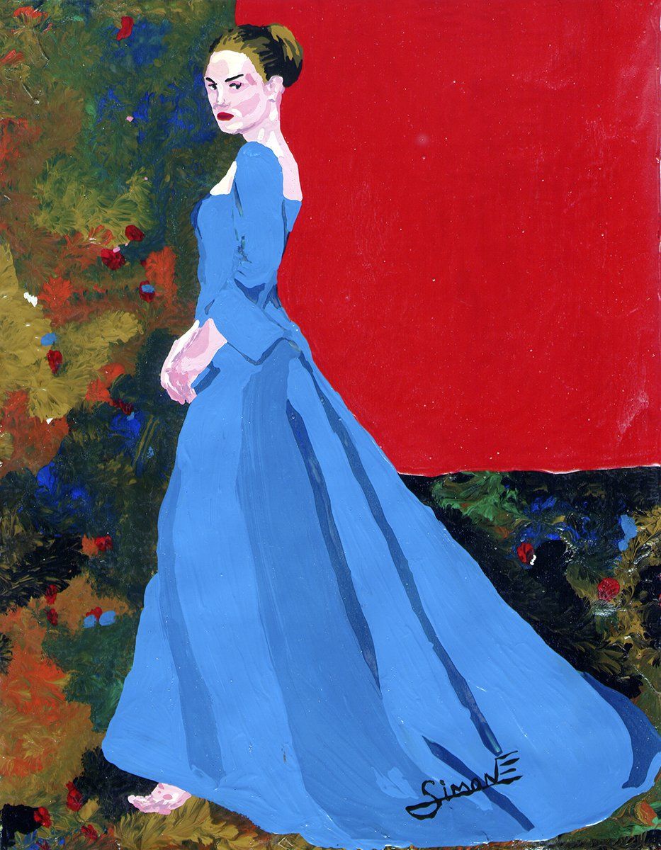 La robe de soirée bleue