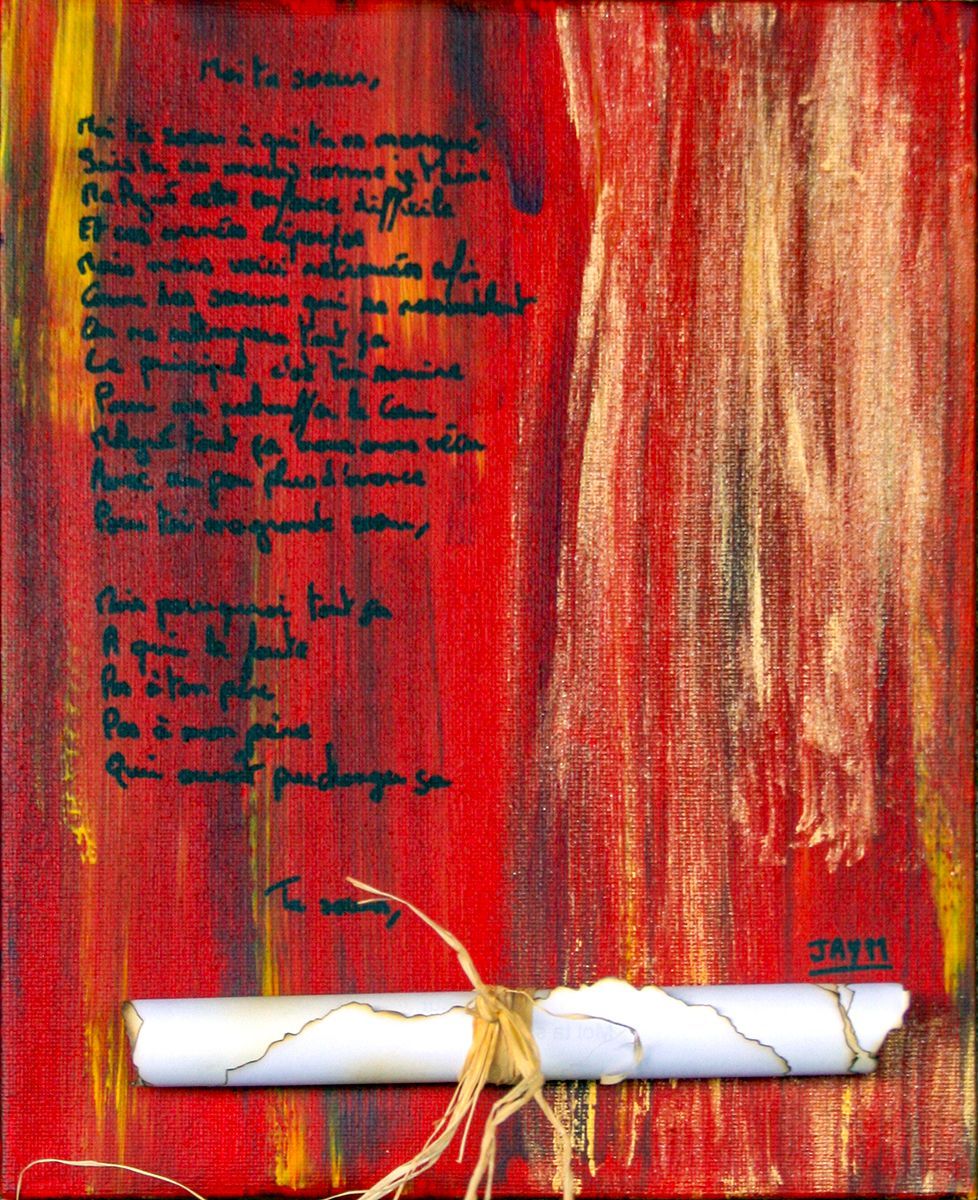 Poème du diptyque avec le tableau n°185