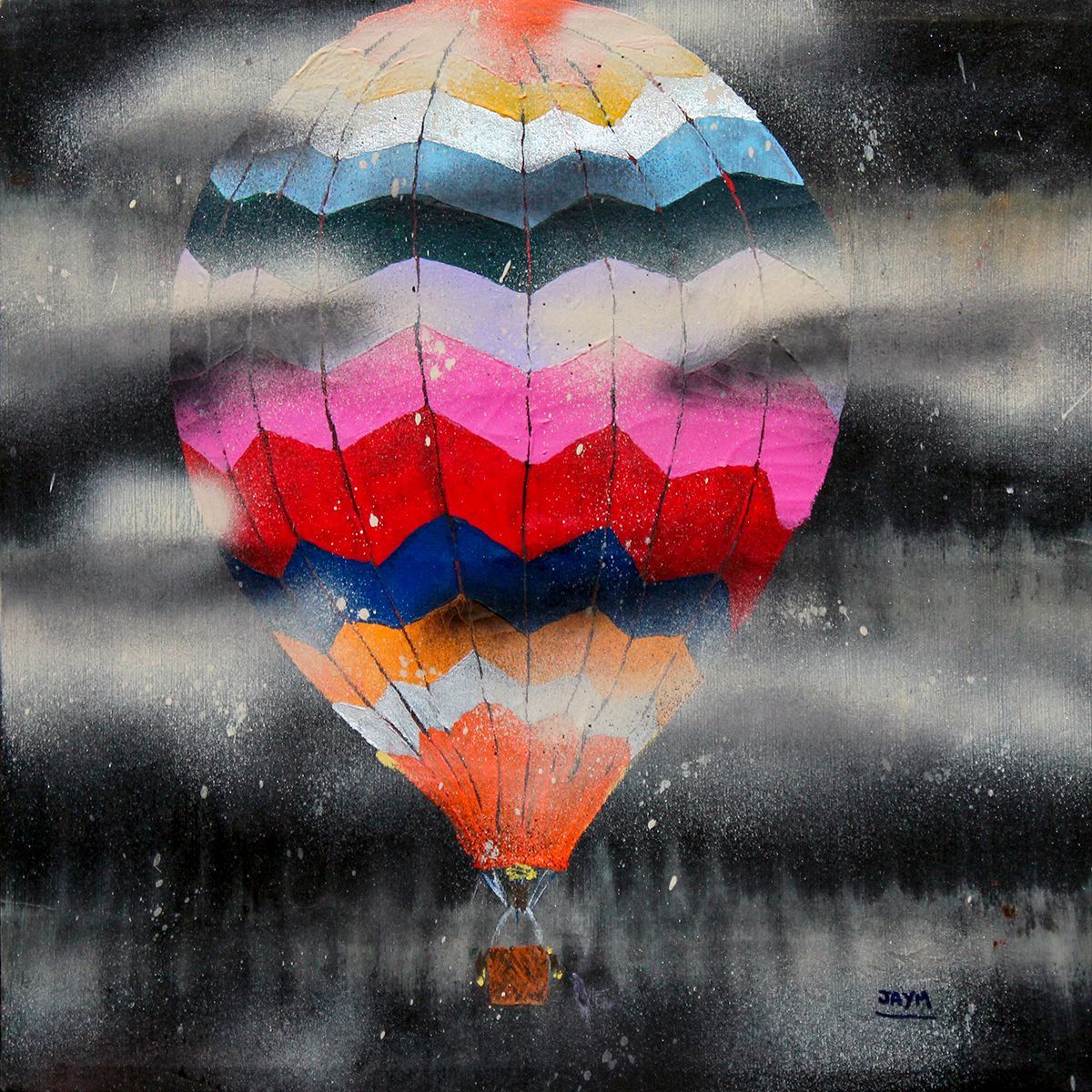 Le passage d'un ballon en pleine nuit.