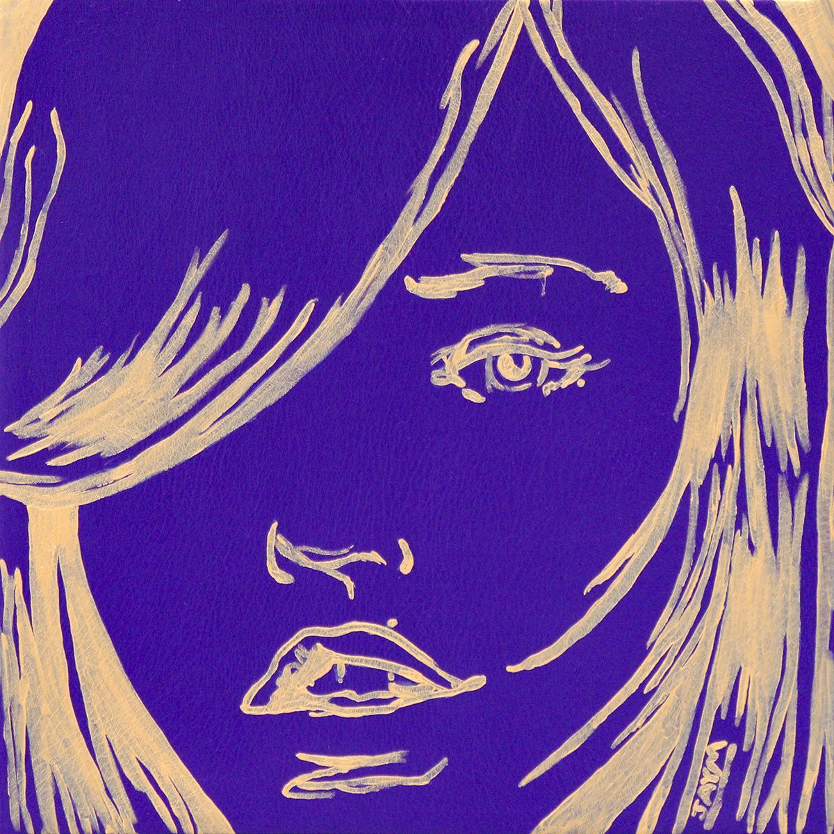 Fille contemporaine, un portrait féminin sur cuir.