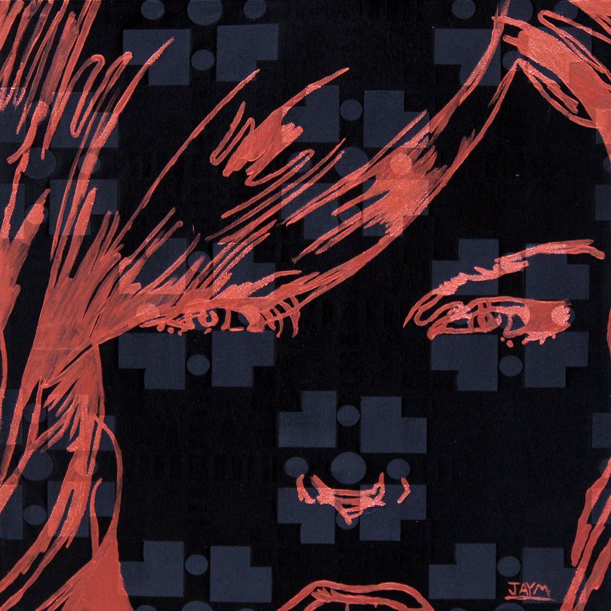 Femme avec une frange droite.