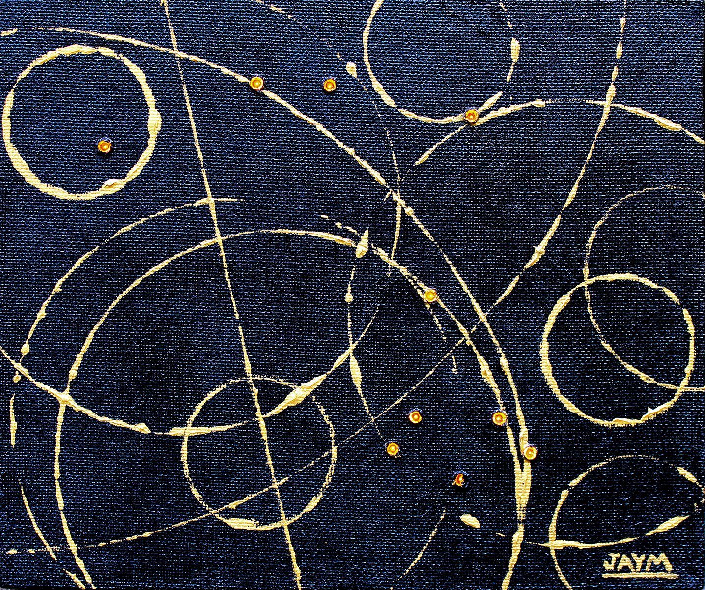 Dans le vide intergalactique étoilé.