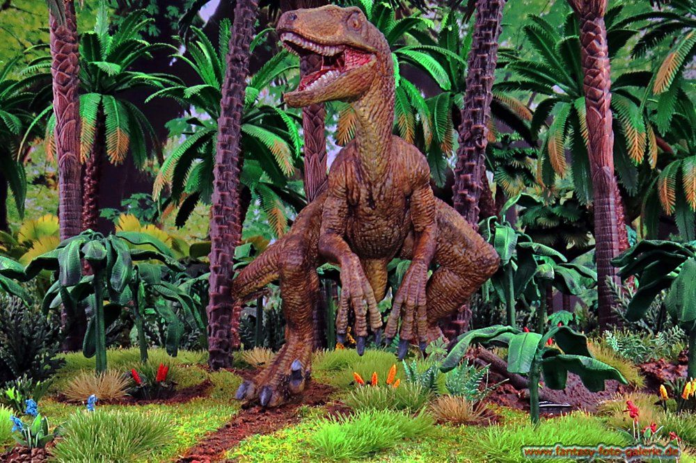 ein Velociraptormodell auf meinem tabletop fototisch