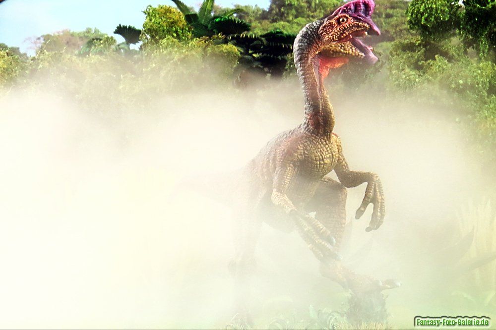 einmodell eines Oviraptosr auf meinem fototisch