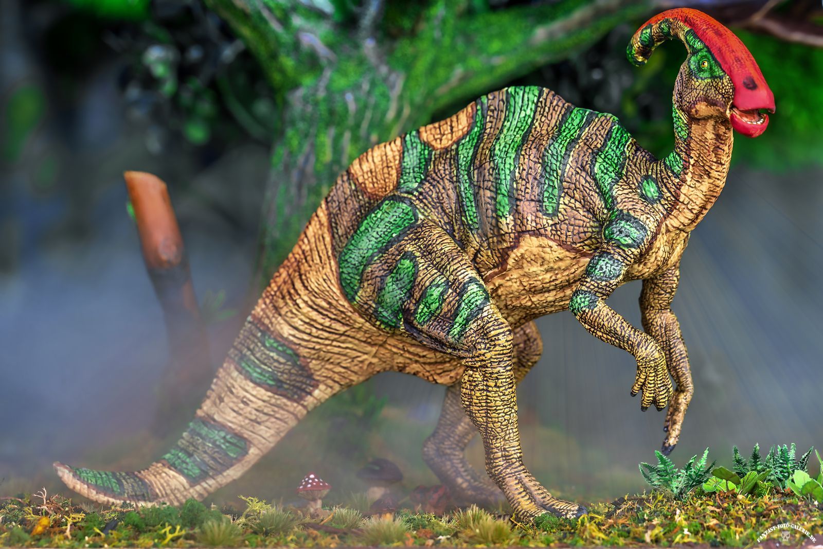 dinosauriermodell eines Parasaurolophus