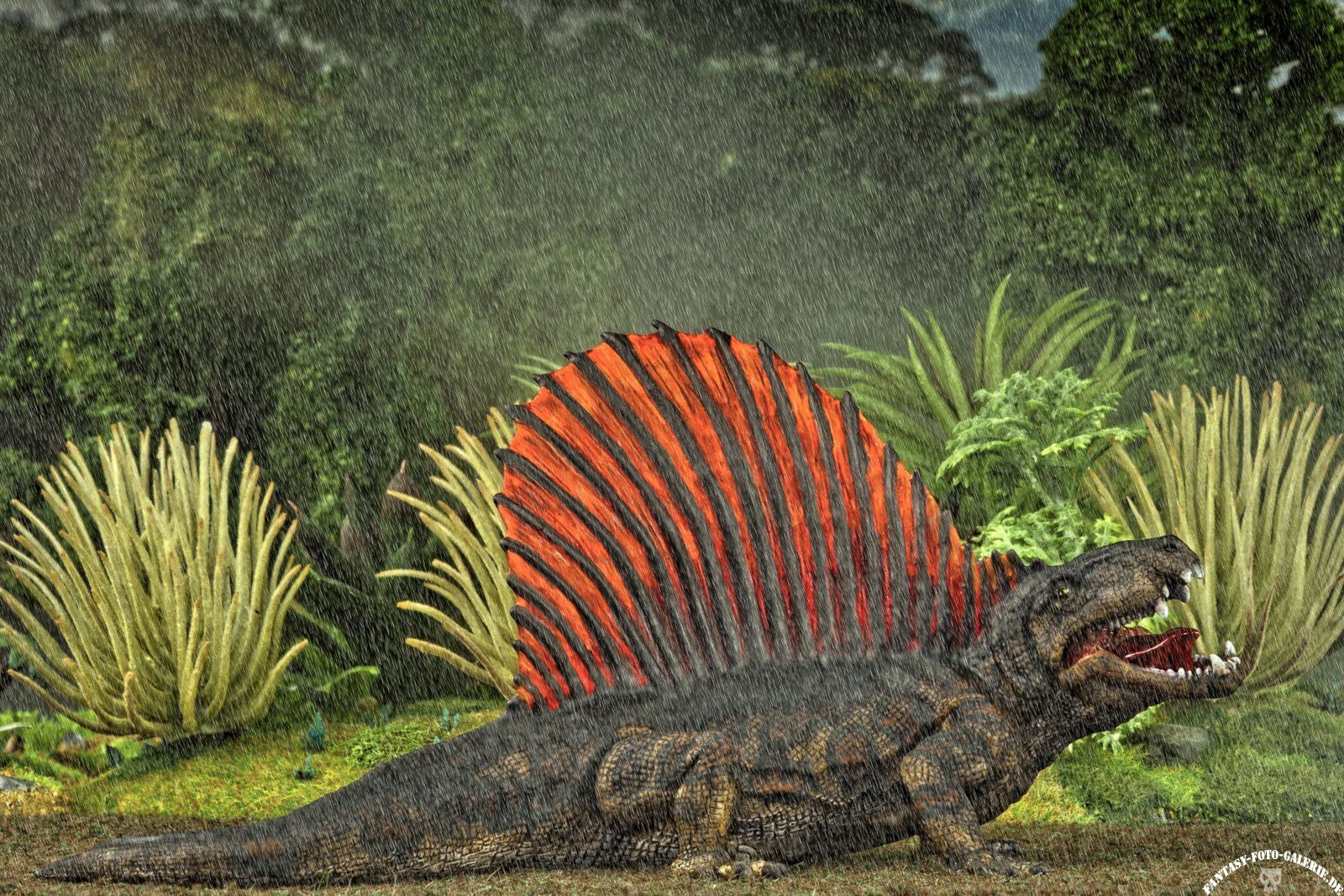 photo eines Dimetrodonmodells