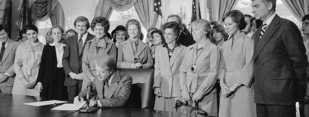 Pres. Jimmy Carter signing extension of Equal Rights Amendment ratification. Photo: NARA
