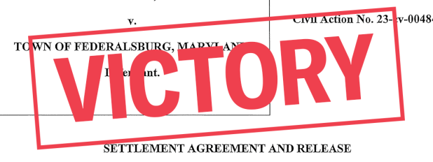 Federalsburg settlement agreement. Image: ACLU of Maryland