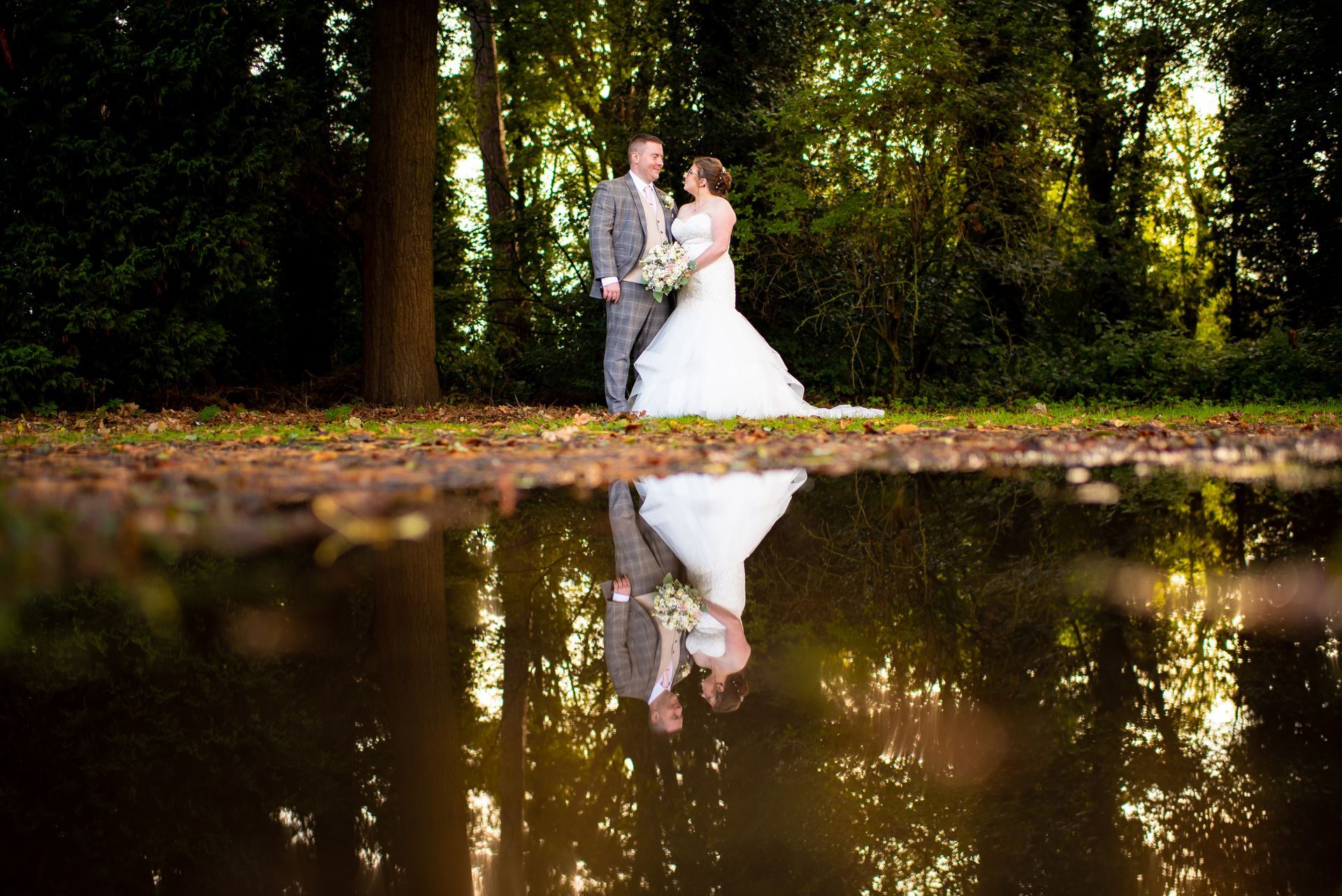 Outdoor wedding ceremony, garden wedding ceremony in Warwickshire. Dog friendly wedding. Horse friendly wedding.