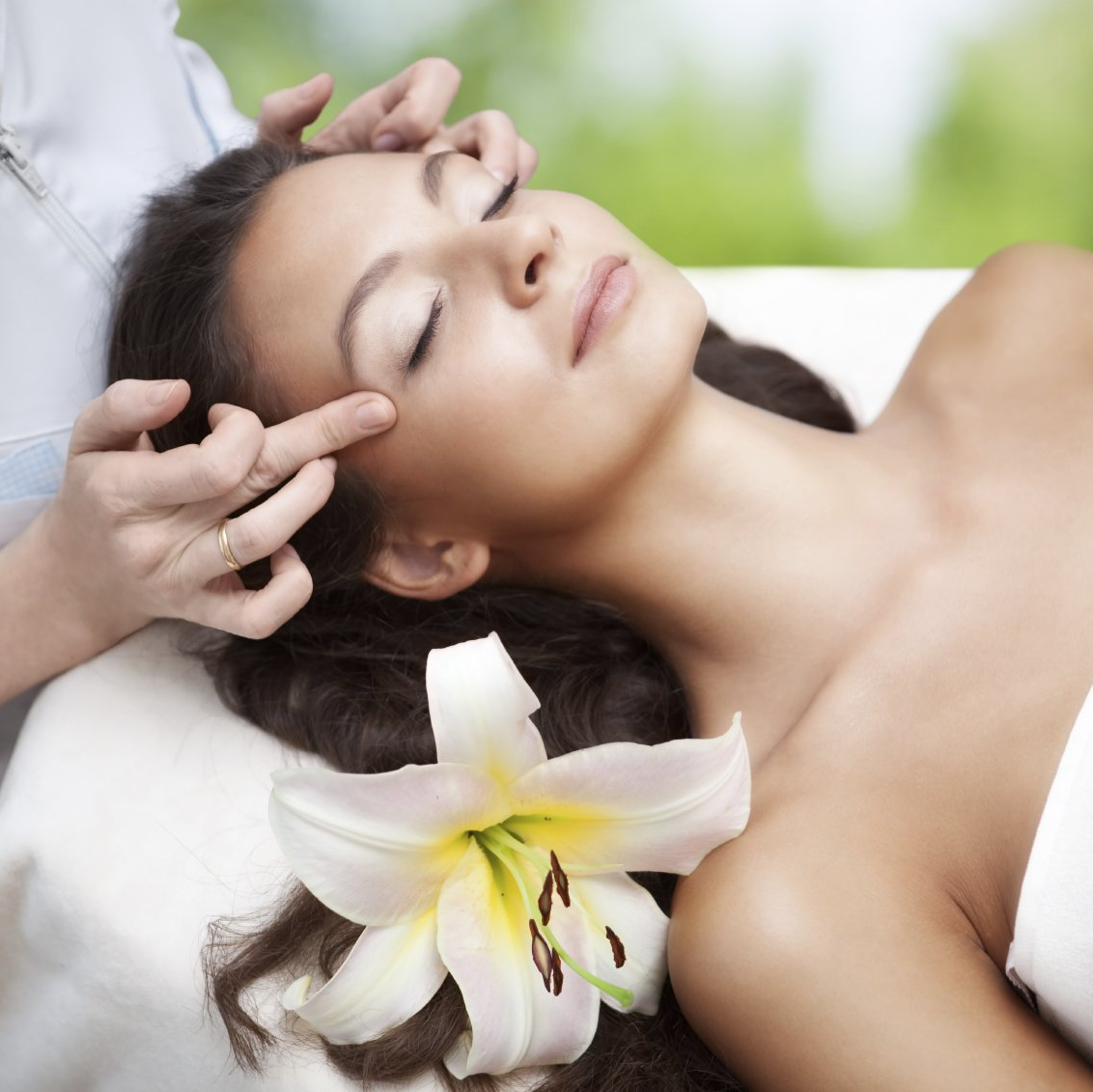 Meditative Massage lady relaxing Meditative Massage