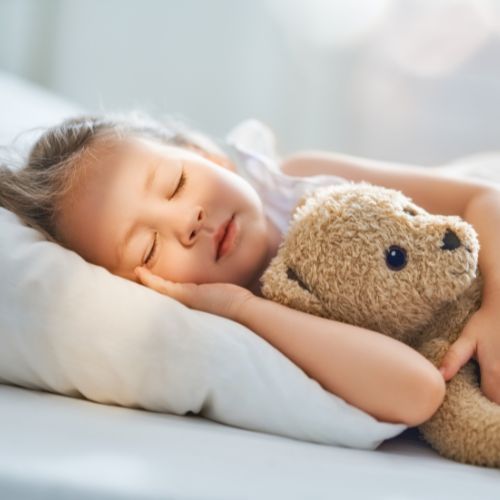 Babysitting Babysitting baby asleep with teddy