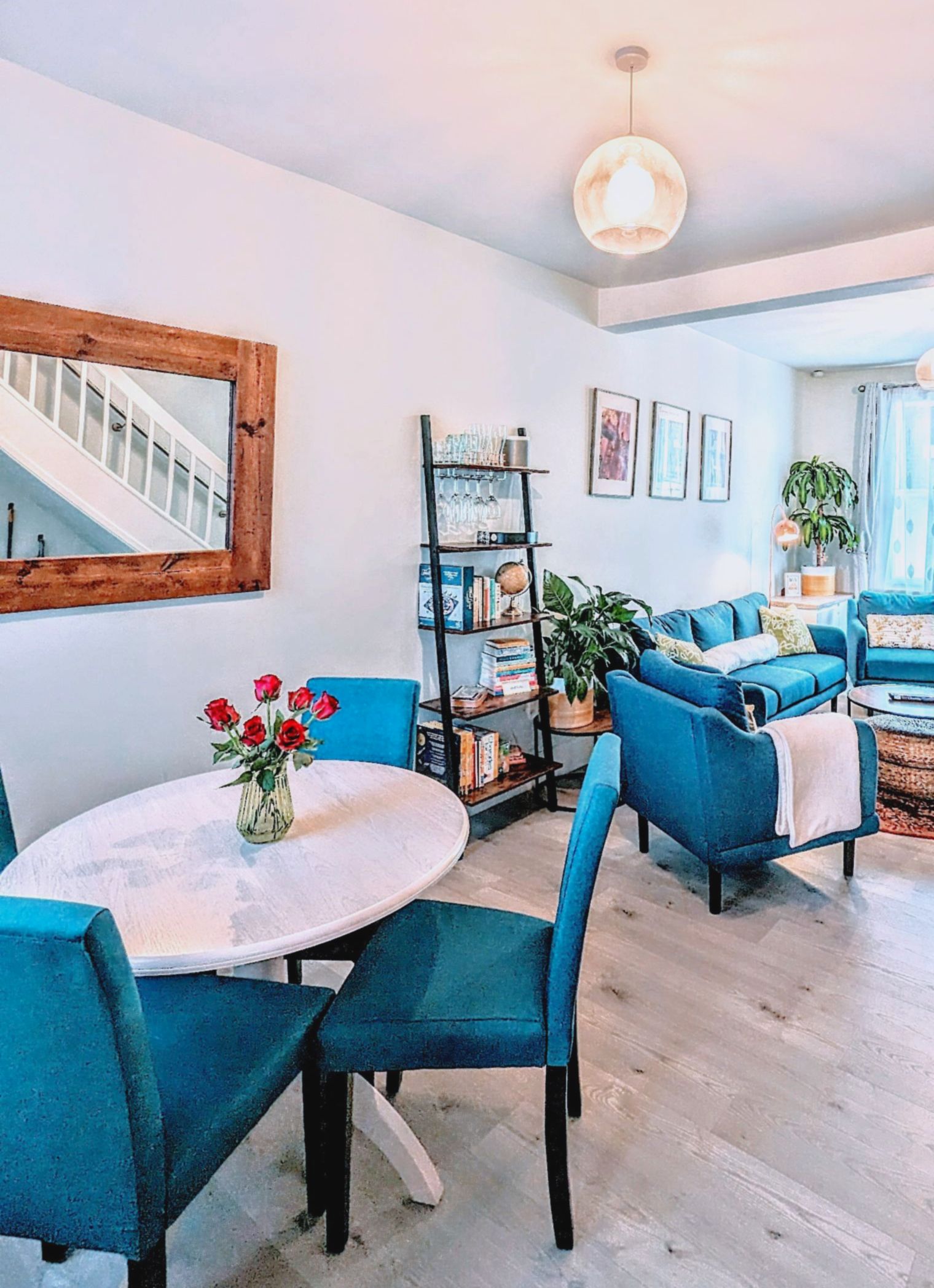 dining and lounge areas showing open plan space