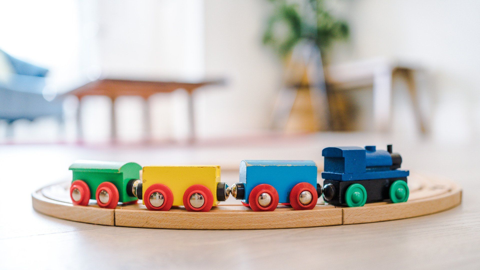 kids wooden train toy