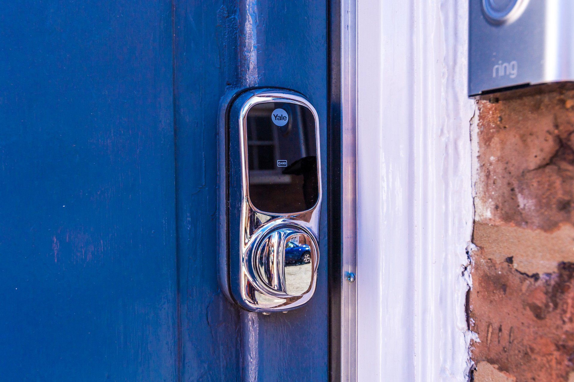 front door yale smart lock entry