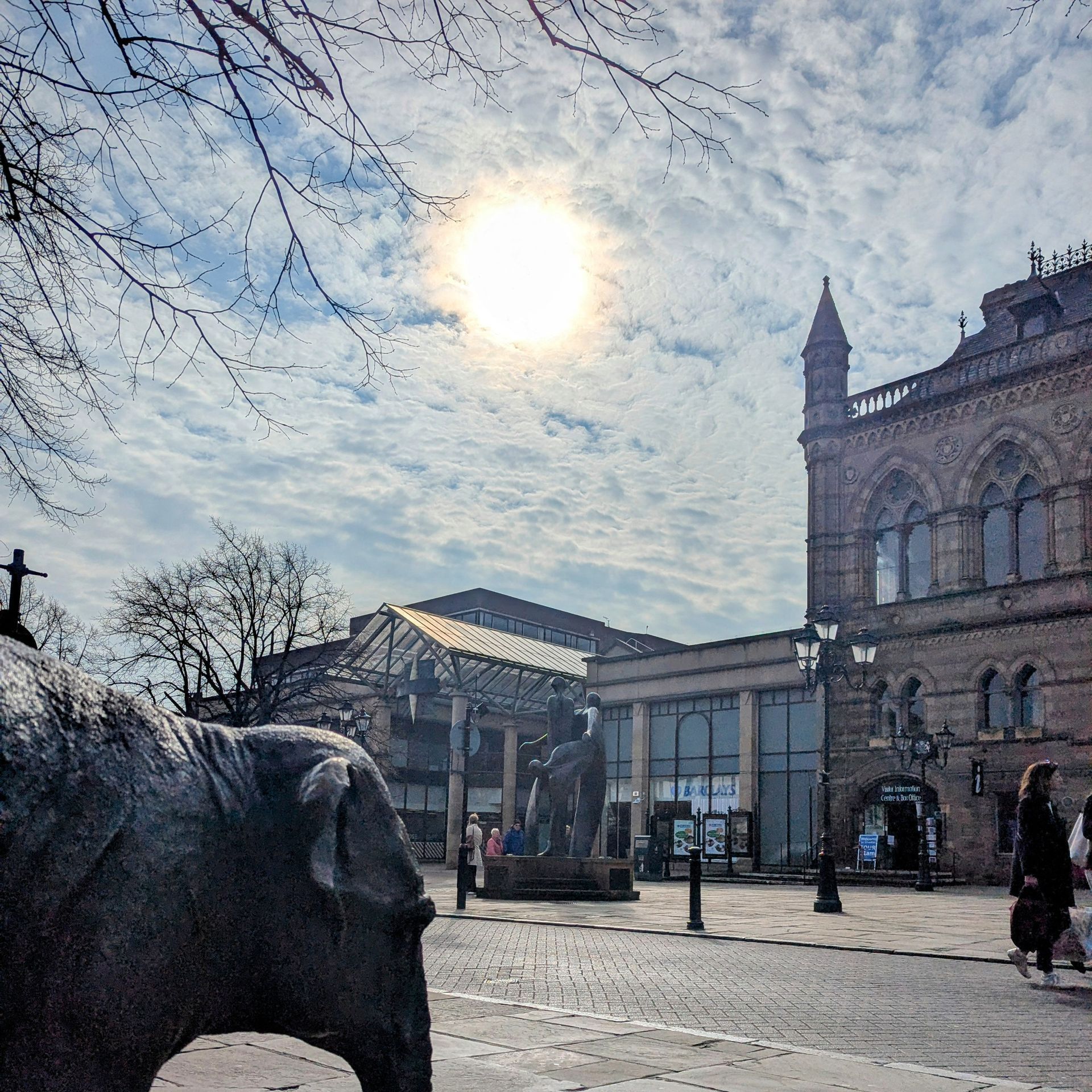 cobbled northgate street with its black and white shops on either side