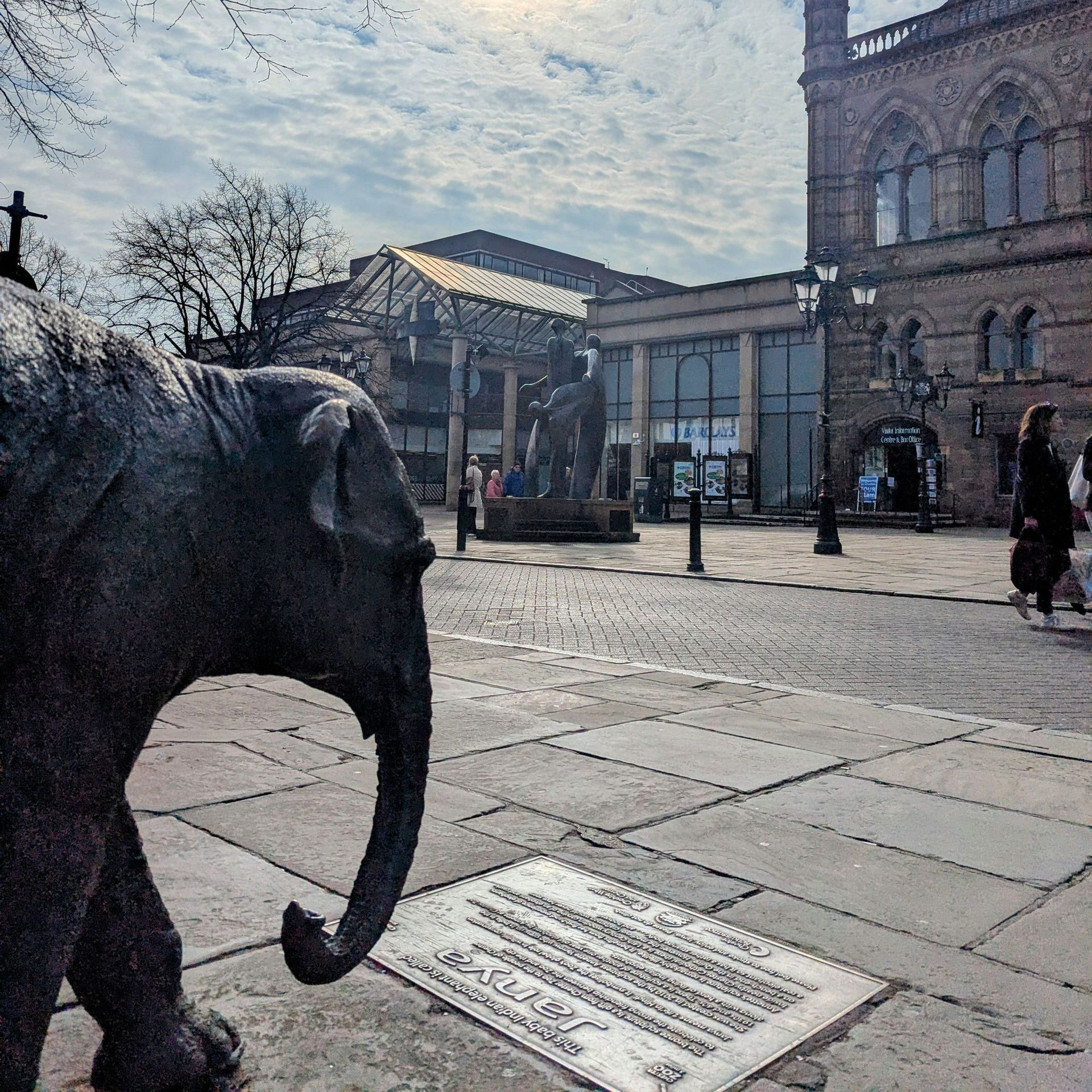 the covered black and white rows with unique shops and cafes