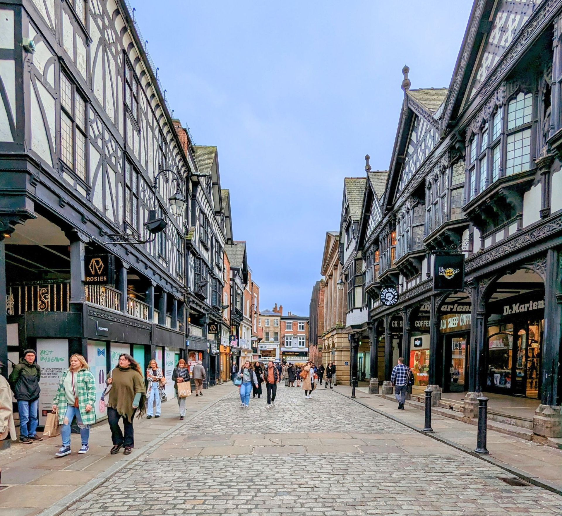black and white shops on Northgate street