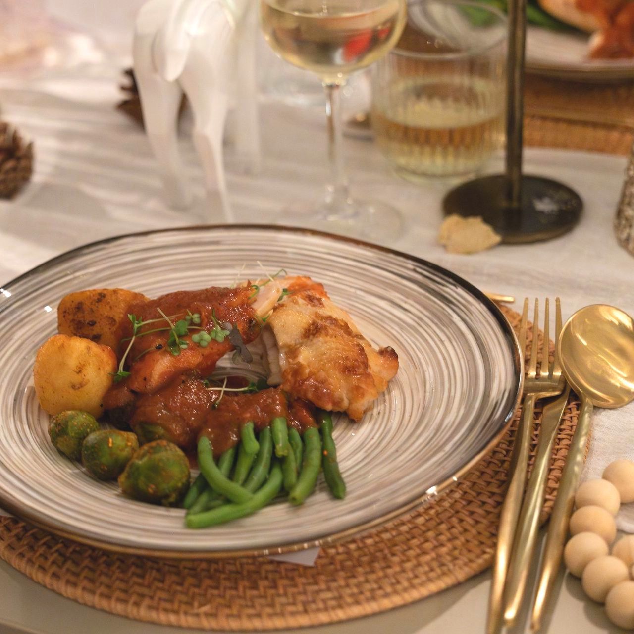 Private Chef private chef with food plates