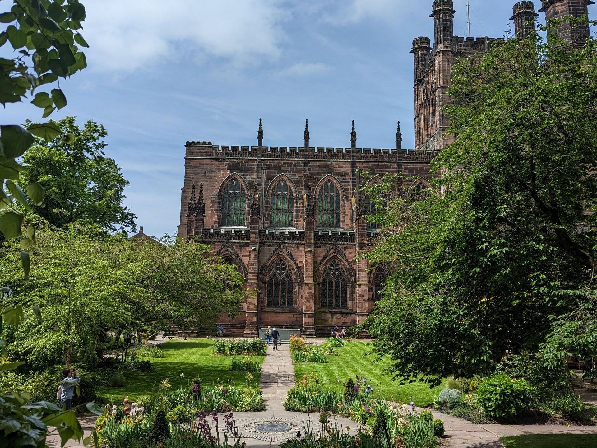 chester cathedral in spring