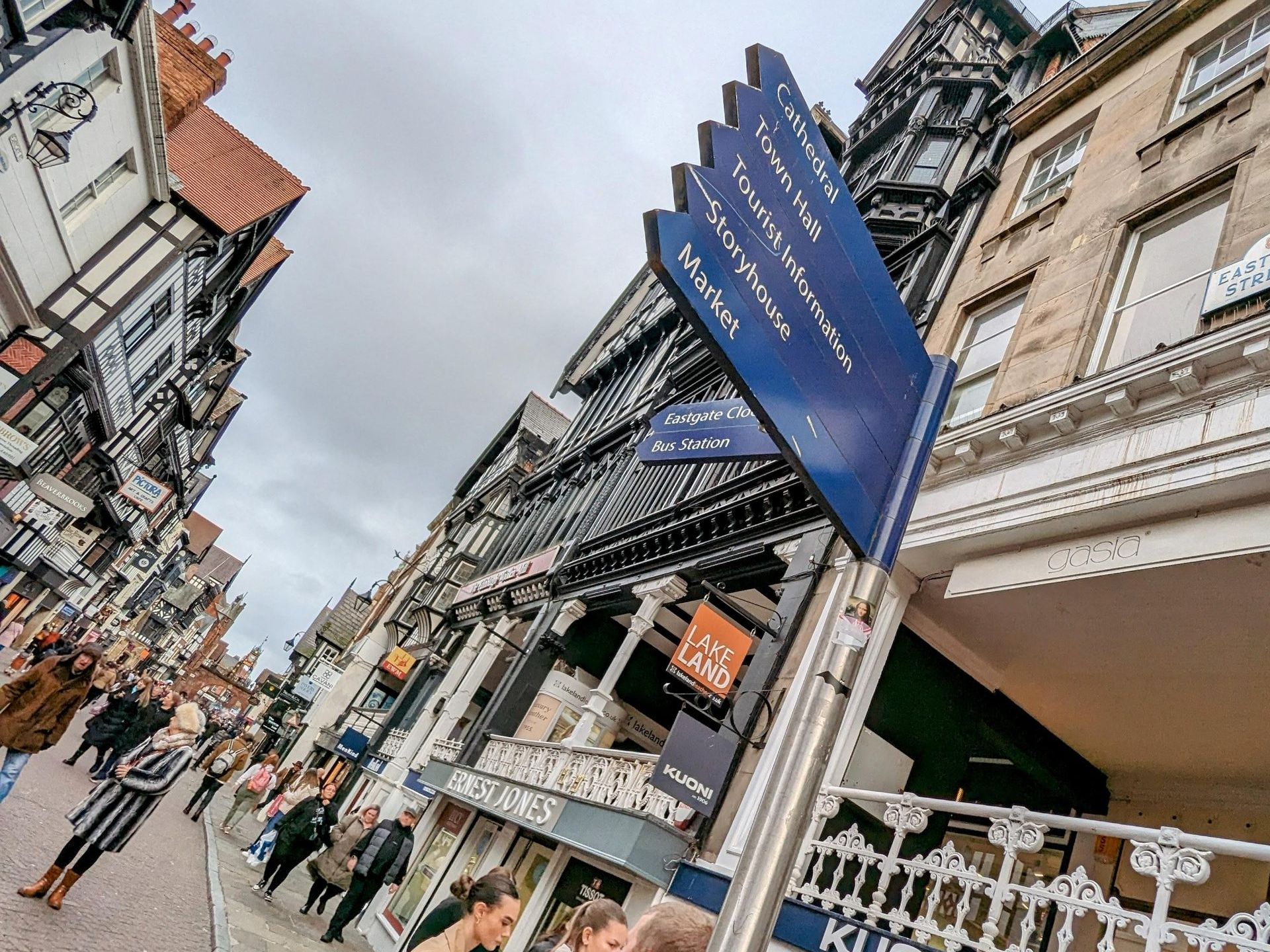 the cross in Chester at Christmas