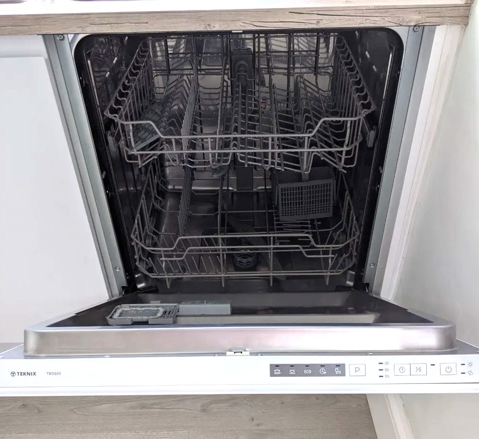 inside the large dishwasher