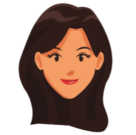 graphic - brown haired lady