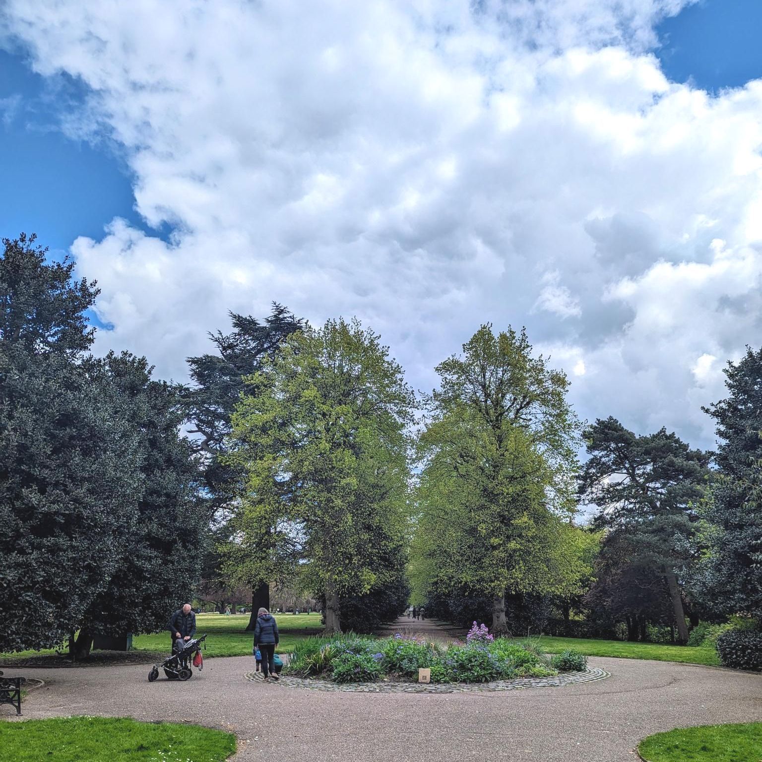 family having a picnic outside in the sunshine
