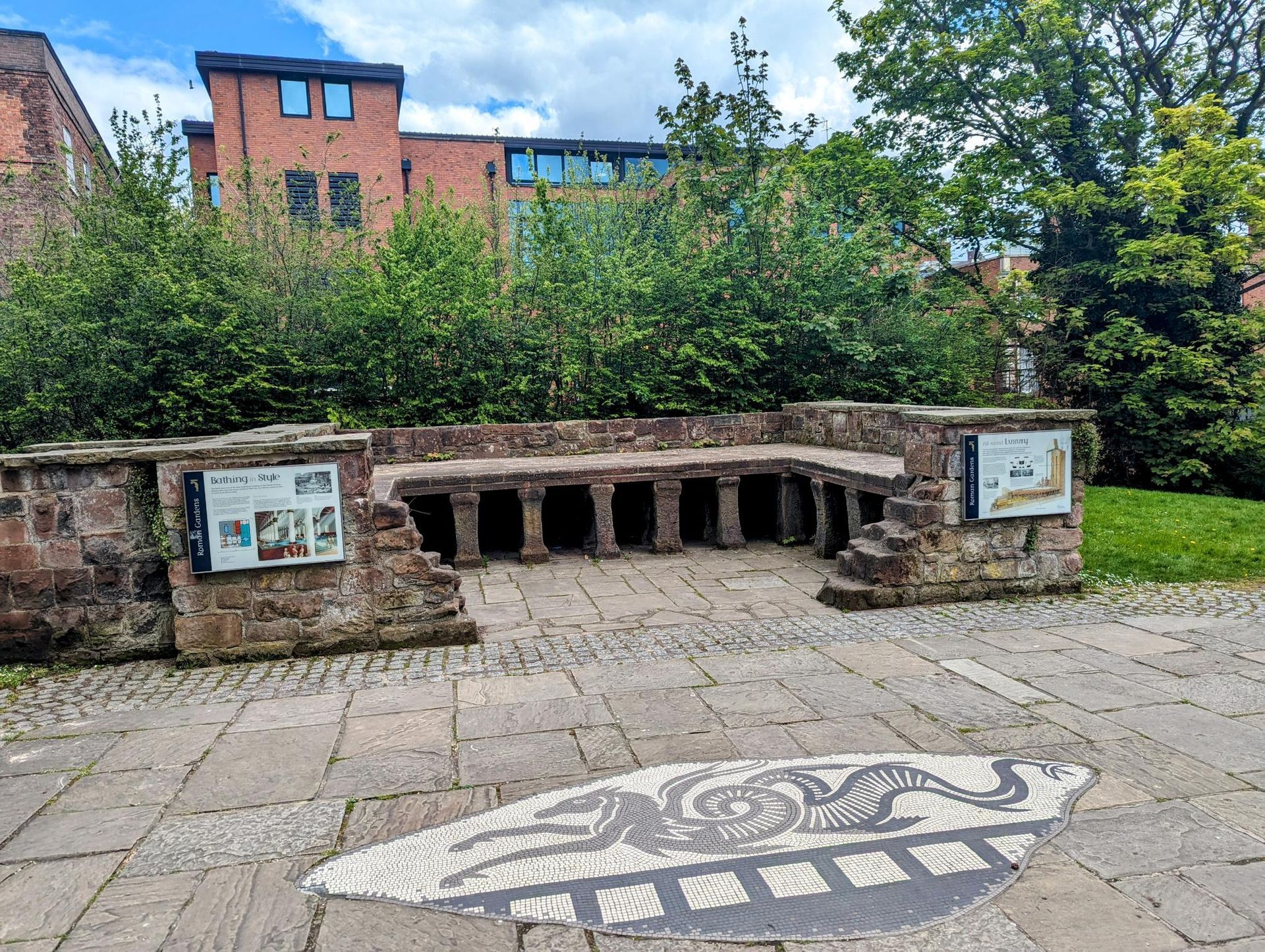 roman gardens and the roman bath remains