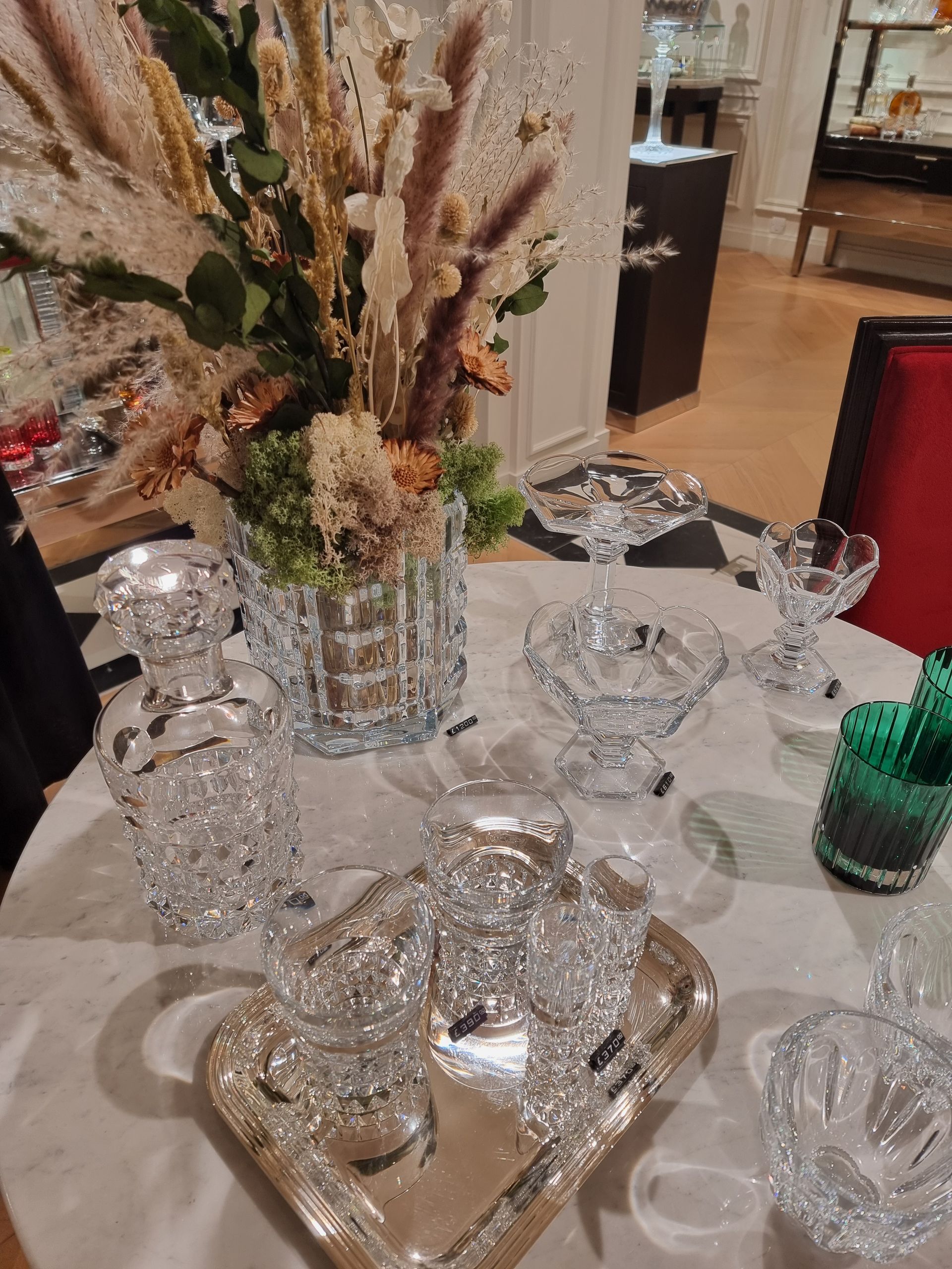 Baccarat crystal showcase event at Harrods