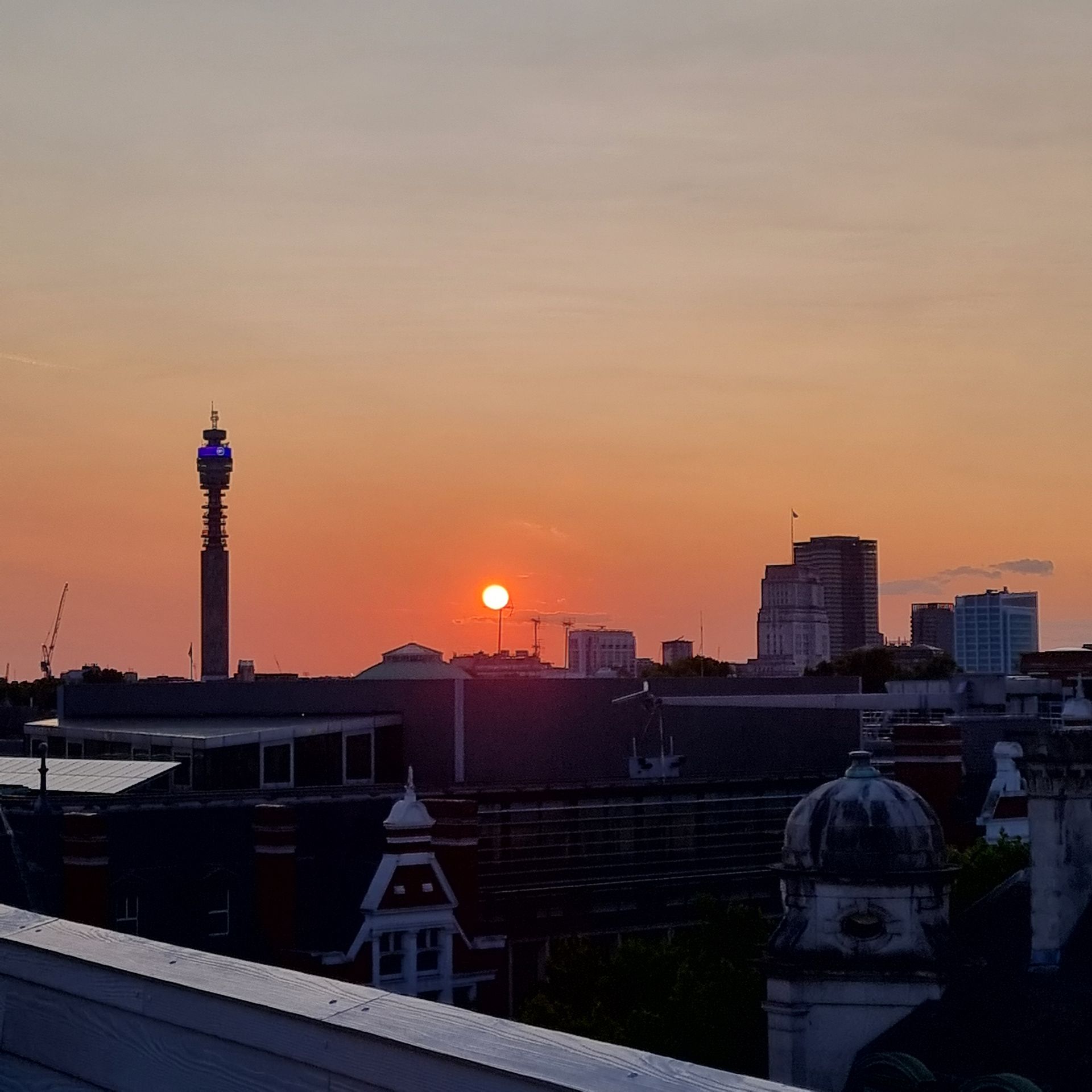sunset on rooftop