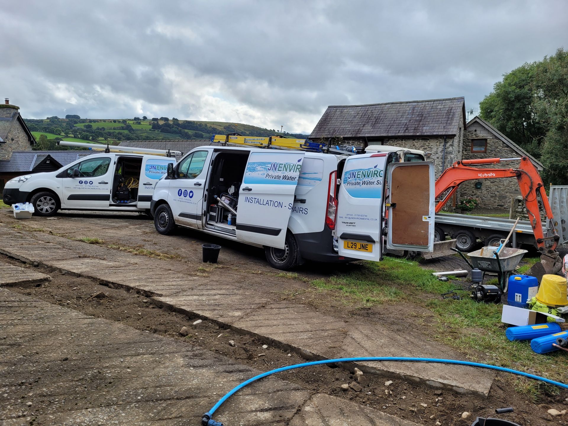 A failed borehole pump replaced at a property in Aberystwyth, Ceredigion
