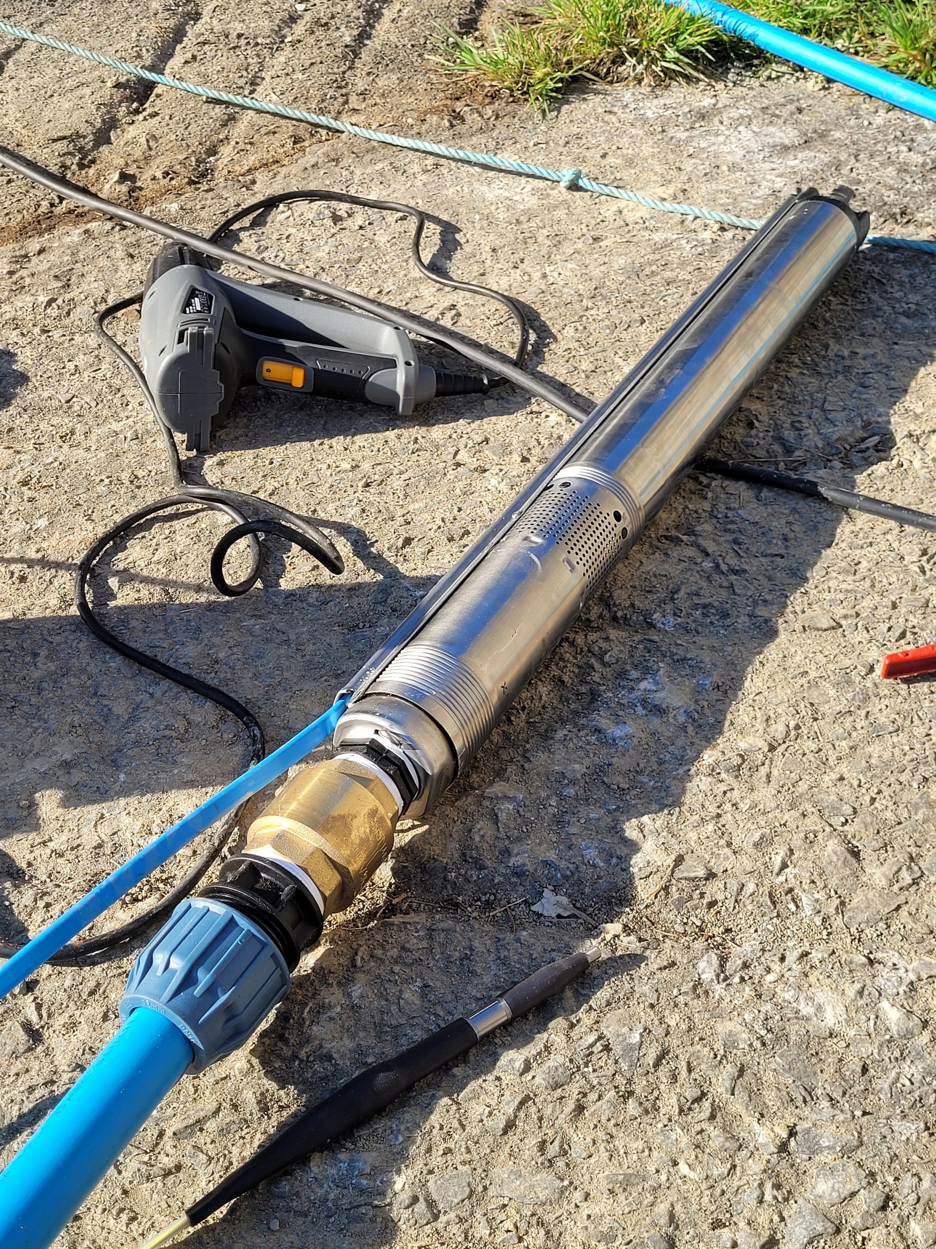 A failed borehole pump replaced at a property in Aberystwyth, Ceredigion