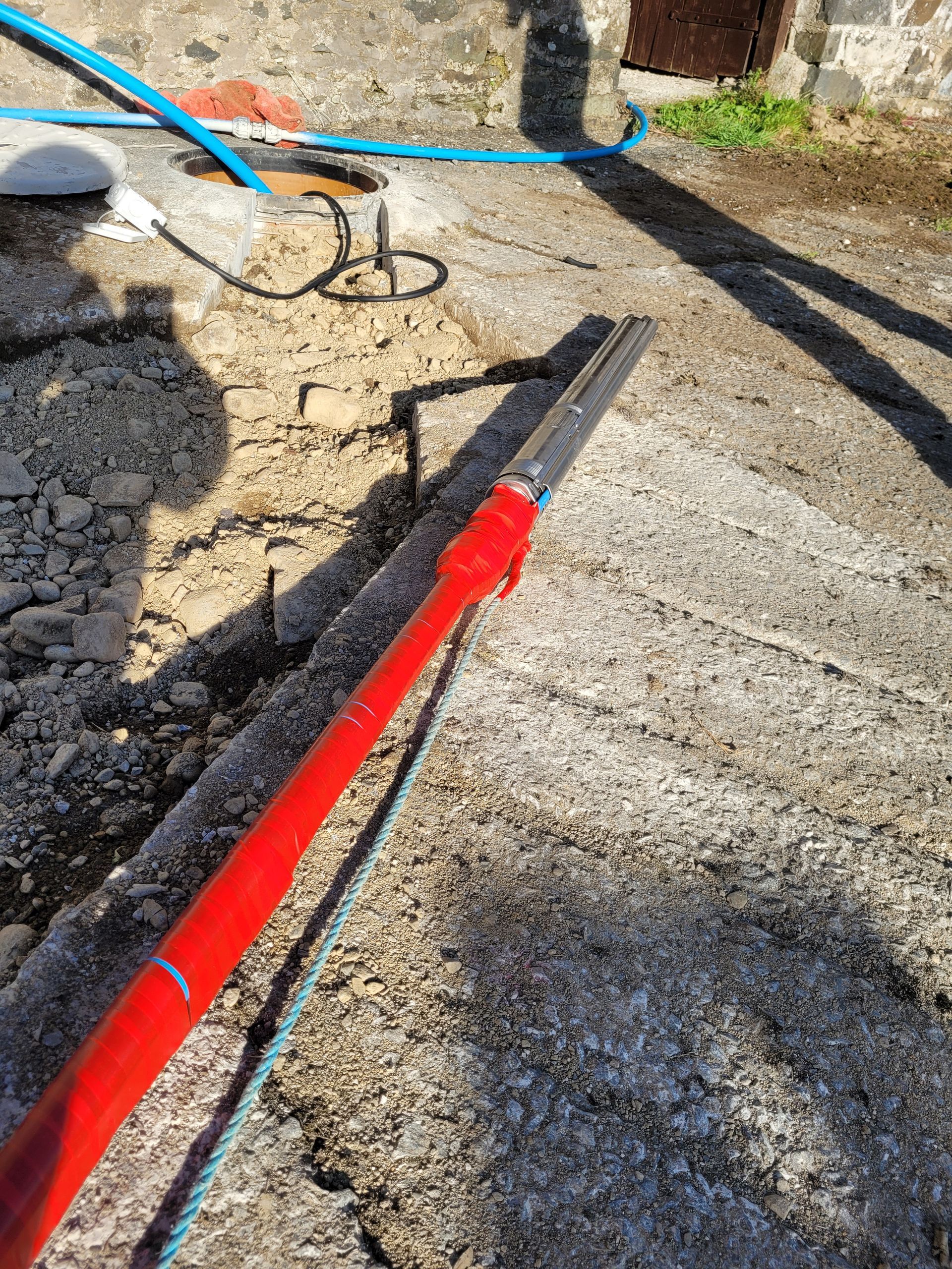 A failed borehole pump replaced at a property in Aberystwyth, Ceredigion