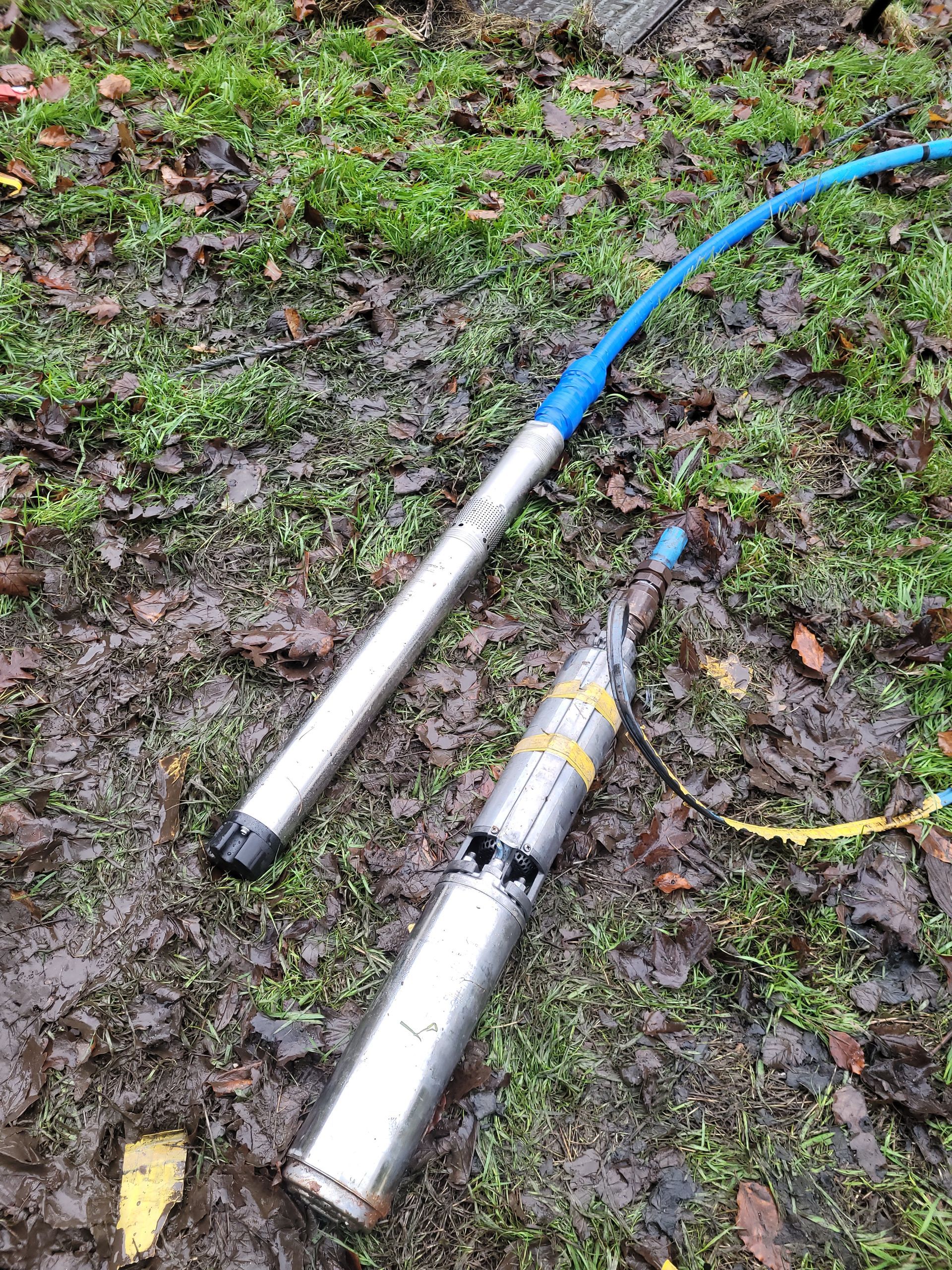 A failed borehole pump replaced at a property in Little Hayfield, Derbyshire