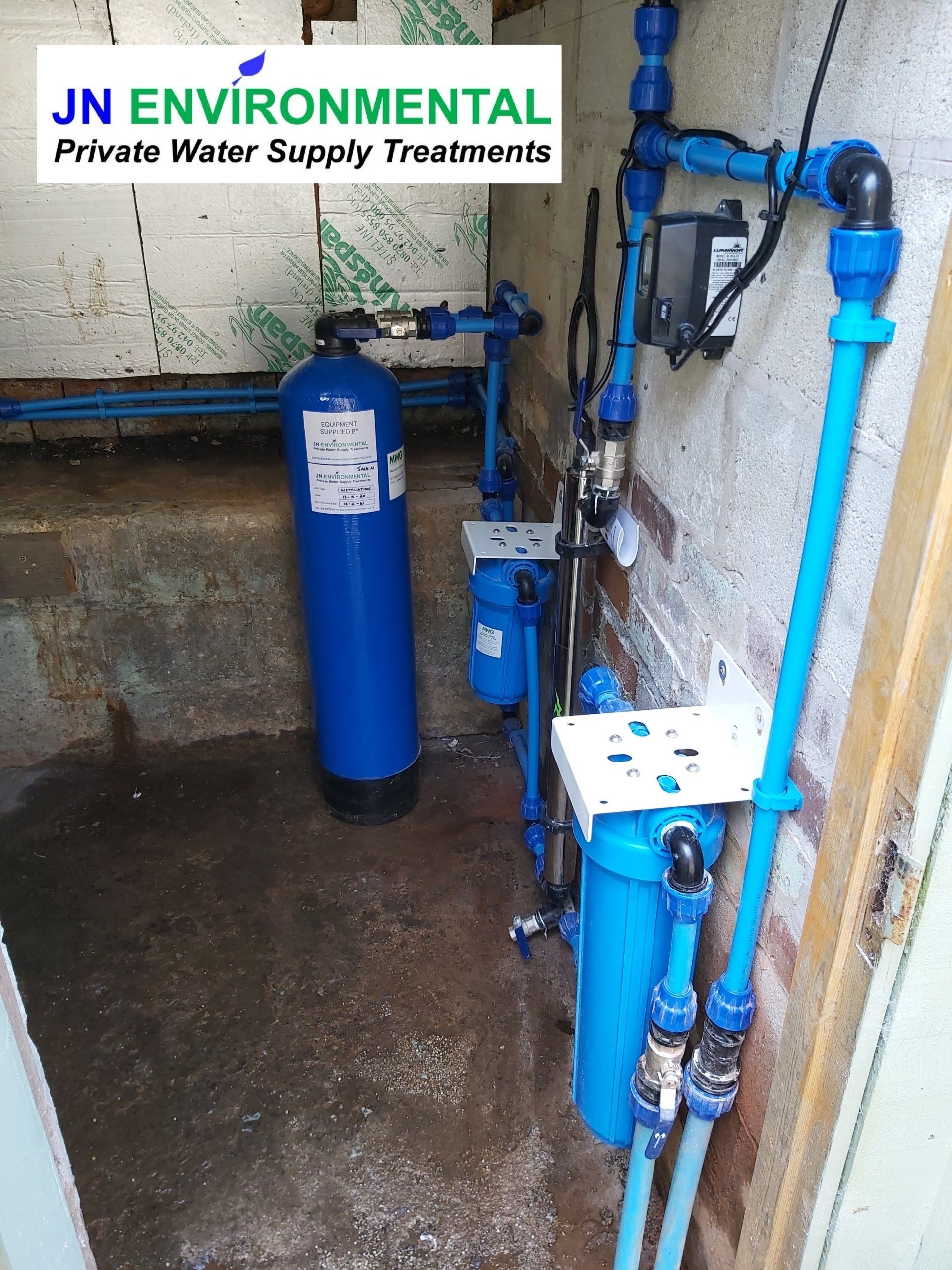 Spring water supply system installation in Darwen, Lancashire