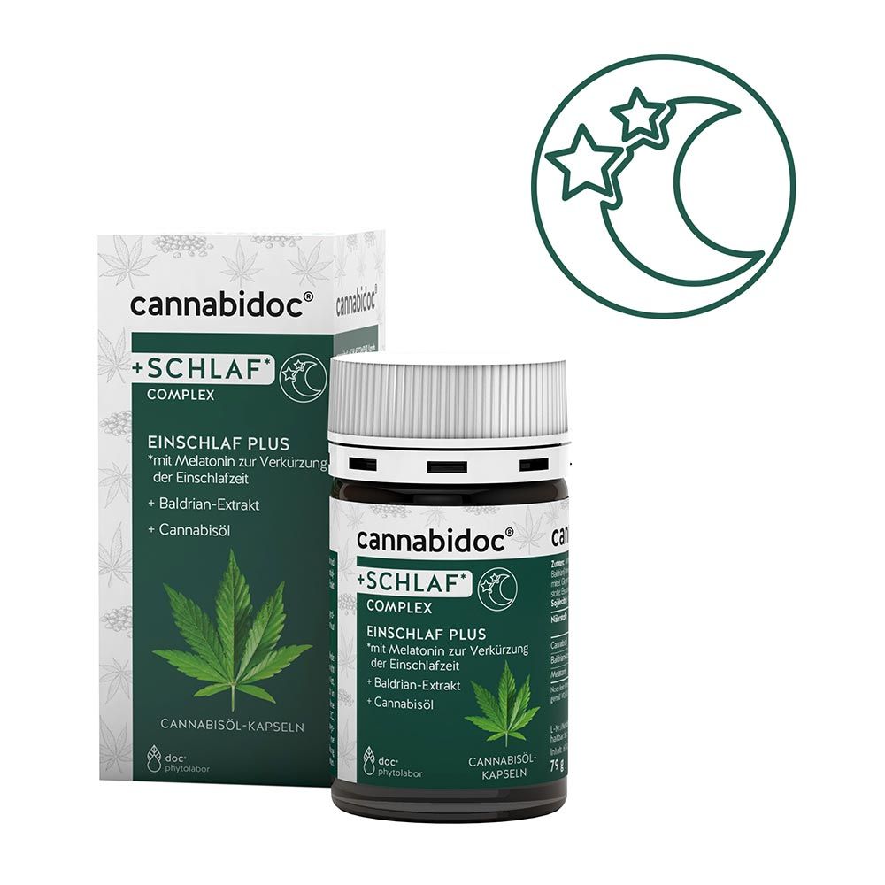 cannabidoc®+SCHLAF COMPLEX Kapseln mit Cannabisöl cannabidoc® +SCHLAF COMPLEX Kapseln mit Cannabisöl