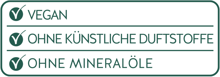 claims: vegan, ohne künstliche duftstoffe, ohne mineralöle claims: vegan, ohne künstliche duftstoffe, ohne mineralöle