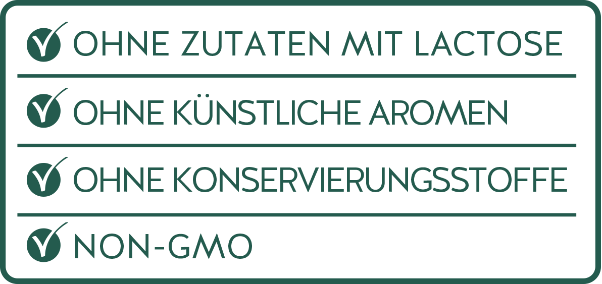 claims: ohne zutaten mit lactose, ohne künstliche aromen, ohne konservierungsstoffe, non-gmo claims: ohne zutaten mit lactose, ohne künstliche aromen, ohne konservierungsstoffe, non-gmo