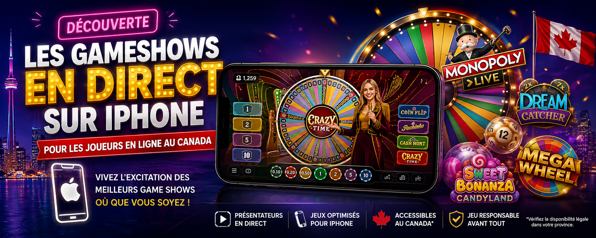 Découverte : les game shows en direct sur iPhone pour les joueurs en ligne au Canada.