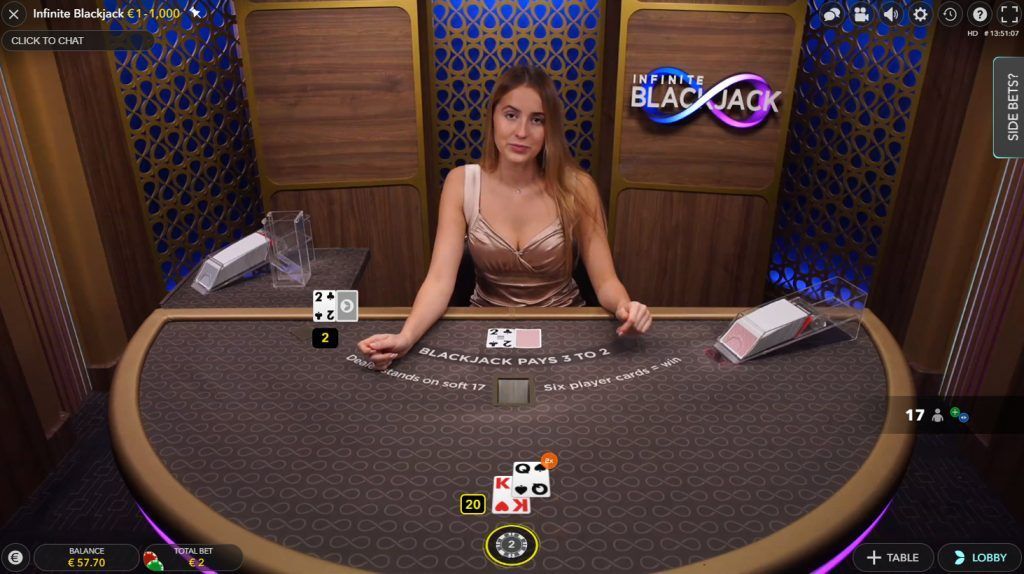 Infinite Blackjack : une table sans limite de joueurs