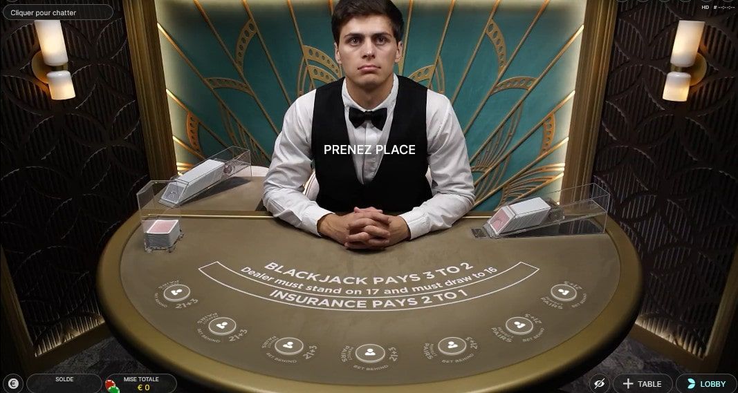 Salon Privé Blackjack : l'élite du blackjack en direct