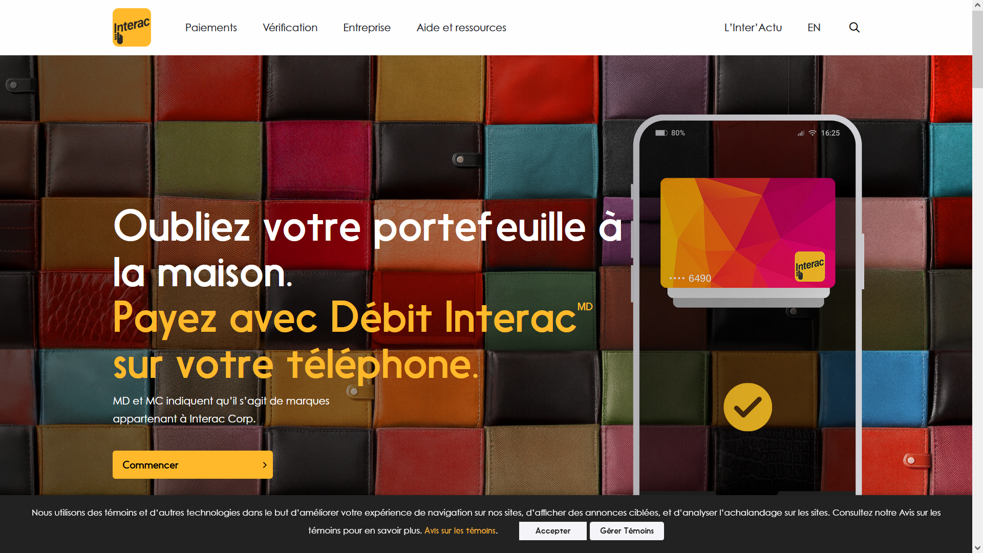 methode de paiement sur les casinos en ligne pour iPhone : Interac