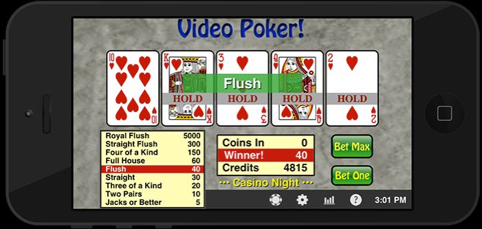 vidéo poker en ligne iPhone video poker en ligne iphone